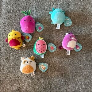 Squishmallows Mini Plush Bundle - Pink, Yellow, Teal, Purple, White